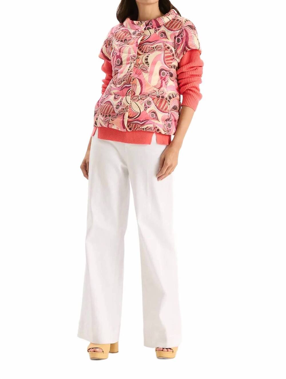 NEW TYLER BOE cap sleeve shelly vest in tucci print